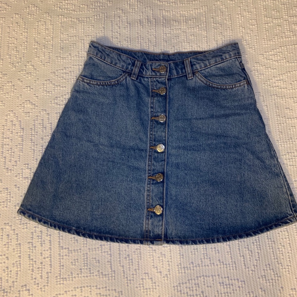 Button Down Jean Skirt